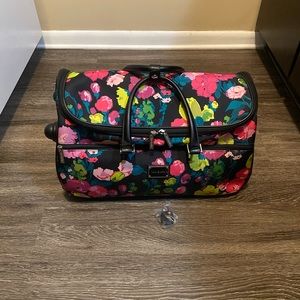 Vera Bradley Rolling Duffle in Hilo Meadow print